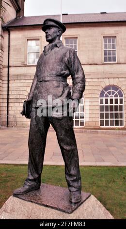 Blair Mayne WW2 SAS Statue Newtownards Co Down NI Mittelformatfilm Straßenfotografie Stockfoto