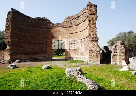 Villa Adriana (Hadrians Villa) Kaiserliches Tor, UNESCO-Weltkulturerbe, Tivoli, Latium, Italien, Europa Stockfoto