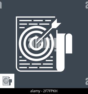 Zielschlüsselwörter Vektor Glyph Symbol Stock Vektor