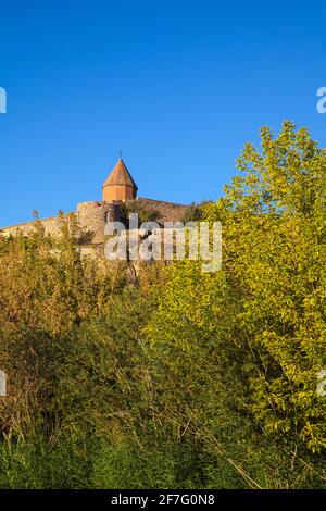 Armenien, Yerevan, Ararat, Khor Virap Armenische Apostolische Kirche Kloster, am Fuße des Berg Ararat Stockfoto