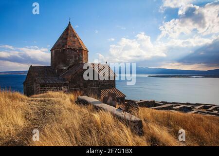 Armenien, Sevan, Sevan See, Sevanawank Kloster Stockfoto