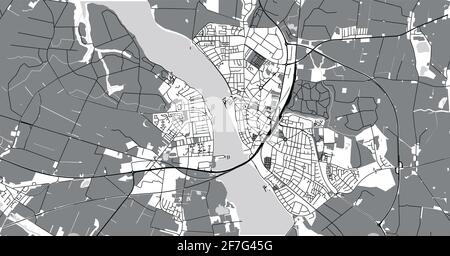 Städtischer Vektor Stadtplan von Nykobing falster, Dänemark Stock Vektor