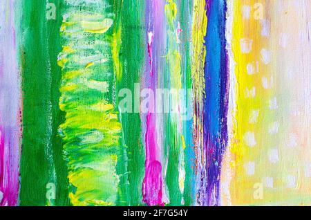 Hand Acryl Malerei gezeichnet. Abstrakte Kunst Hintergrund. Acrylbild auf Leinwand. Farbe Textur. Fragment der Kunstwerke. Pinselstriche der Farbe. Moderne ar Stockfoto
