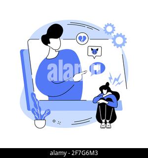 Internet-Kritik abstraktes Konzept Vektor Illustration. Stock Vektor