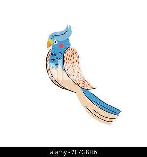 Tropischer Papagei Dschungel farbenfroher Vogel exotischer Papagei Stock Vektor