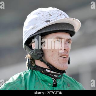 CHELTENHAM 2008 1. TAG. 11/3/2008. TONY MCCOY AUF DEM FERNGLAS NACH DER NOVIZENHURDLE. BILD DAVID ASHDOWN Stockfoto