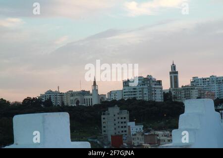 Tanger Straßen in Marokko im Sommer Stockfoto