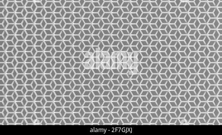 Abstrakter geometrischer Netzhintergrund. Textur aus weißen Formen von Sechseck-Elementen mit Schatten. Sechseckiger 3d-Rendering-Hintergrund. Stockfoto