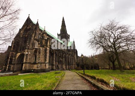 Stadtbild der Kathedrale von Glasgow Stockfoto