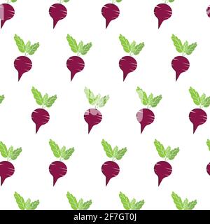 Rote Bete. Vektor. Einfache Gemüsezeichnung. Stock Vektor