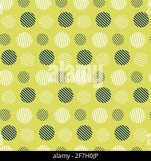 Einfaches geometrisches Muster mit verschiedenen Kreisen. Abstraktion aus Kreisen. Stock Vektor