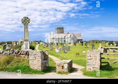 St Materiana's Church, Tintagel, Cornwall, England, Großbritannien Stockfoto