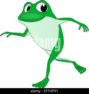 Cartoon-Illustration eines Frosches Stockfoto