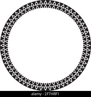 Rundes afrikanisches Rahmendesign. Stock Vektor