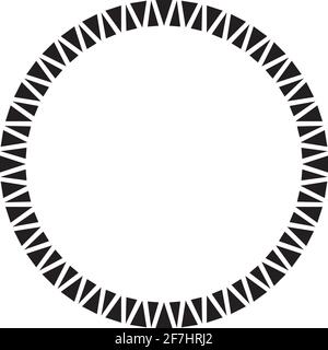 Rundes afrikanisches Rahmendesign. Stock Vektor