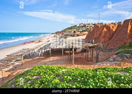 Canoa Quebrada, tropischer Strandblick, Fortaleza, Brasilien, Südamerika Stockfoto