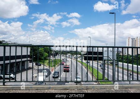 Autobahn tiete rn Bridge Gate anzeigen Stadt Sao Paulo Brasilien Stockfoto