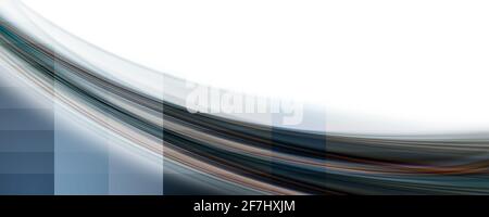 Fantastische elegante Wave panorama Hintergrund design Illustration Stockfoto