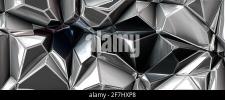 Wunderbar abstrakt dargestellt Glas Objekt 3D Panorama design Stockfoto