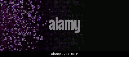 Wunderbar abstrakt dargestellt Glas Objekt 3D Panorama design Stockfoto