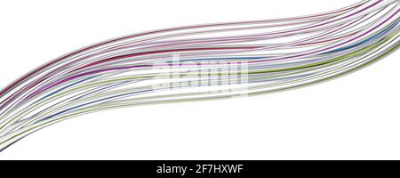 Fantastische elegante Wave panorama Hintergrund design Illustration Stockfoto