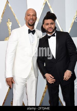 Lonnie Rashid Lynn, Jr., The Weeknd kommt zur 88. Oscar-Verleihung, die am Sonntag, den 28. Februar 2016 im Dolby Theater in Hollywood, Kalifornien, stattfindet. Obligatorisch Jennifer Graylock-Graylock.com Stockfoto