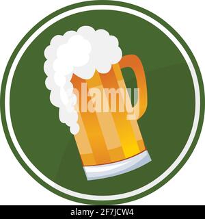 Bierglas Illustration Bierglas Icon Logo Vektor isoliert auf Weißer Hintergrund Stock Vektor