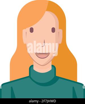 Illustration einer jungen Frau im flachen Stil gezeichnet. Stock Vektor