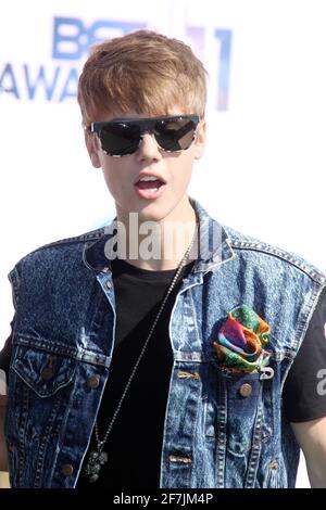 Justin Bieber bei den BET Awards '11, die am 26. Juni 2011 im Shrine Auditorium in Los Angeles, Kalifornien, abgehalten wurden. © MPI20/MediaPunch Inc./NortePhoto. Stockfoto