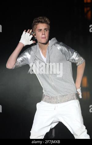 Mexico, DF (11/06/2012).-El Cantante Justin Bieber en concierto en el Zocalo de la Ciudad de Mexico. MRPIXX. Stockfoto