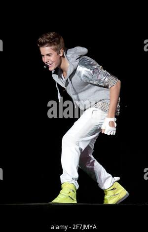 Mexico, DF (11/06/2012).-El Cantante Justin Bieber en concierto en el Zocalo de la Ciudad de Mexico. MRPIXX. Stockfoto