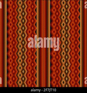 Eine traditionelle Zierde von Völkern und Ländern Lateinamerikas, in der reiche Farben Aufmerksamkeit und Reichtum wecken. Webteppiche für Frauen mit Zierde Stock Vektor