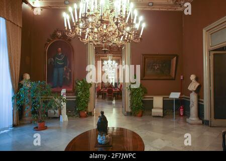 Palazzo Pretorio, Palazzo delle Aquile, Rathaus in Palermo, Sizilien, Italien, Europa Stockfoto