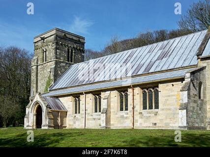 St. Peter's Church im Dorf Langtoft, East Yorkshire, England Stockfoto