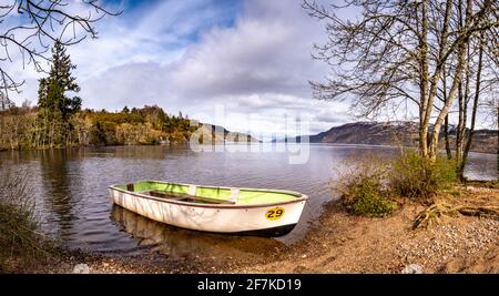 Blick auf Loch Ness von Fort Augustus am südlichen Ende Stockfoto