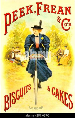 PEEK, FREAN KEKSE UND KUCHEN Werbung über 1890 Stockfoto