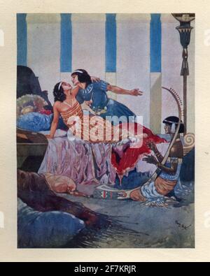 Szene aus Kleopatra aus dem Ballett von Mikhail Fokine. Stockfoto