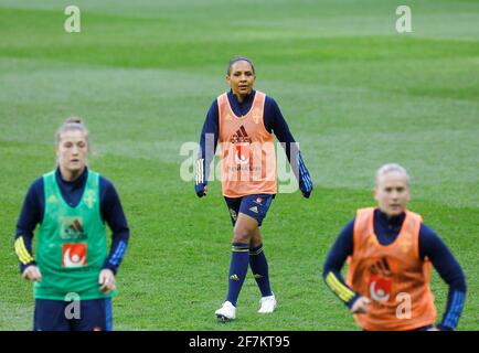 Madelen Janogy Schwedens Frauen-Nationalmannschaft im Fußball, Training in der Friends Arena, Stockholm, 2021-04-08 (c) Patrik C Österberg / TT Code: 2857 Stockfoto