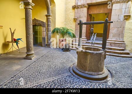 Auch im Hof im Columbus-Haus, Las Palmas, Gran Canaria, Spanien Stockfoto