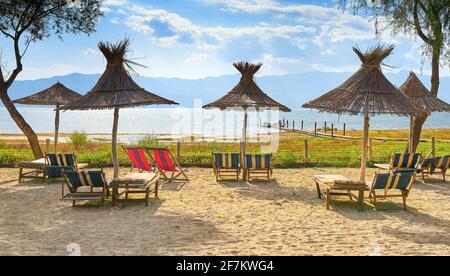 Shkodra See Strand, Shkodra, Albanien Stockfoto