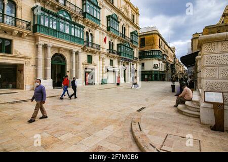 Das zerstörte Opernhaus, Republic Street, Valletta, Malta Stockfoto