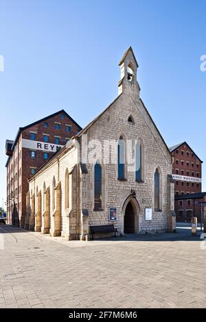 Die Mariners Chapel wurde 1849 erbaut, um Seeleute in Gloucester Docks, Gloucester UK, willkommen zu heißen Stockfoto