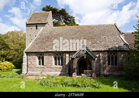 Die St. James Kirche aus dem 13. Und 14. Jahrhundert in Kinnersley, Herefordshire, Großbritannien Stockfoto