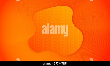 Orange Gradient Liquid Sale Hintergrund. Vektorgrafik Stock Vektor
