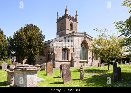 Kirche St. Edwards in den Cotswolds Stadt Stow auf die würde, Gloucestershire UK Stockfoto