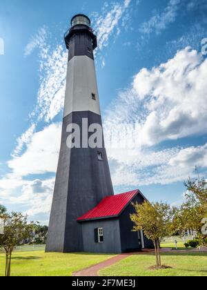 Tybee Leuchtturm an der Tybee Island Light Station am Atlantik Küste in der Nähe von Savannah Georgia USA Stockfoto