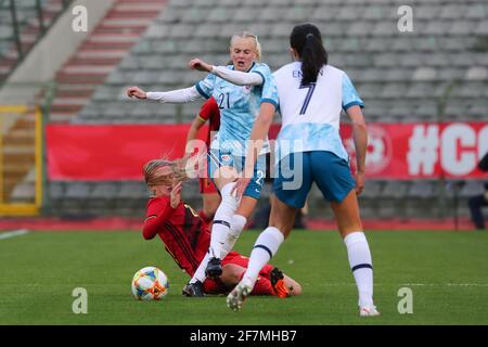 Brüssel, Belgien. 08th Apr, 2021. Fotografiert während eines Womens International Freundschaftsspiels zwischen Belgien, genannt die Roten Flammen und Norwegen im Koning Boudewijnstadion in Brüssel, Belgien. Foto Sportpix.be/SPP Kredit: SPP Sport Press Foto. /Alamy Live-Nachrichten Kredit: SPP Sport Press Foto. /Alamy Live News Stockfoto