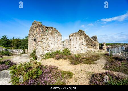 Im Poldice Valley in der Nähe von St Day und befinden sich noch historische Bergbauarbeiten Redruth Cornwall England Großbritannien Europa Stockfoto