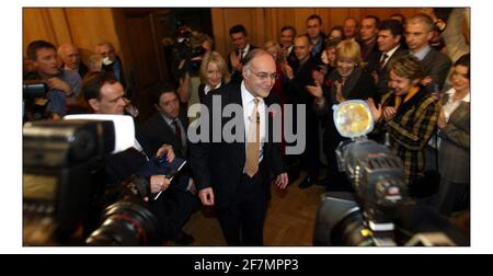 Michael Howard wird für die Konservative Partei laufen Leader.pic David Sandison 31/10/2003 Stockfoto