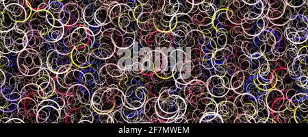 Fantastische Kreis panorama Hintergrund design Illustration Stockfoto